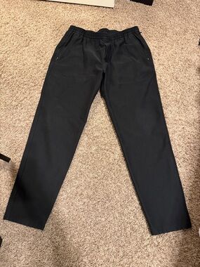 Mens lululemon athletica Black Elastic-Waist Chinos